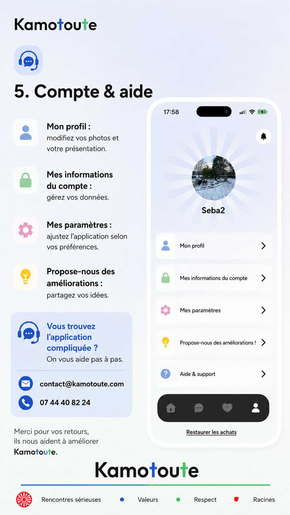 Compte et aide Kamotoute